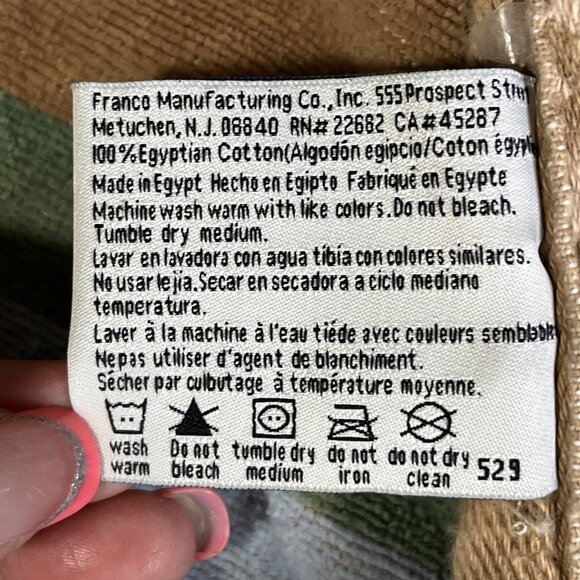 Vintage Jay Franco Beach Towel Reversible Island Palm Tree 69” Egyptian Cotton - Picture 4 of 6